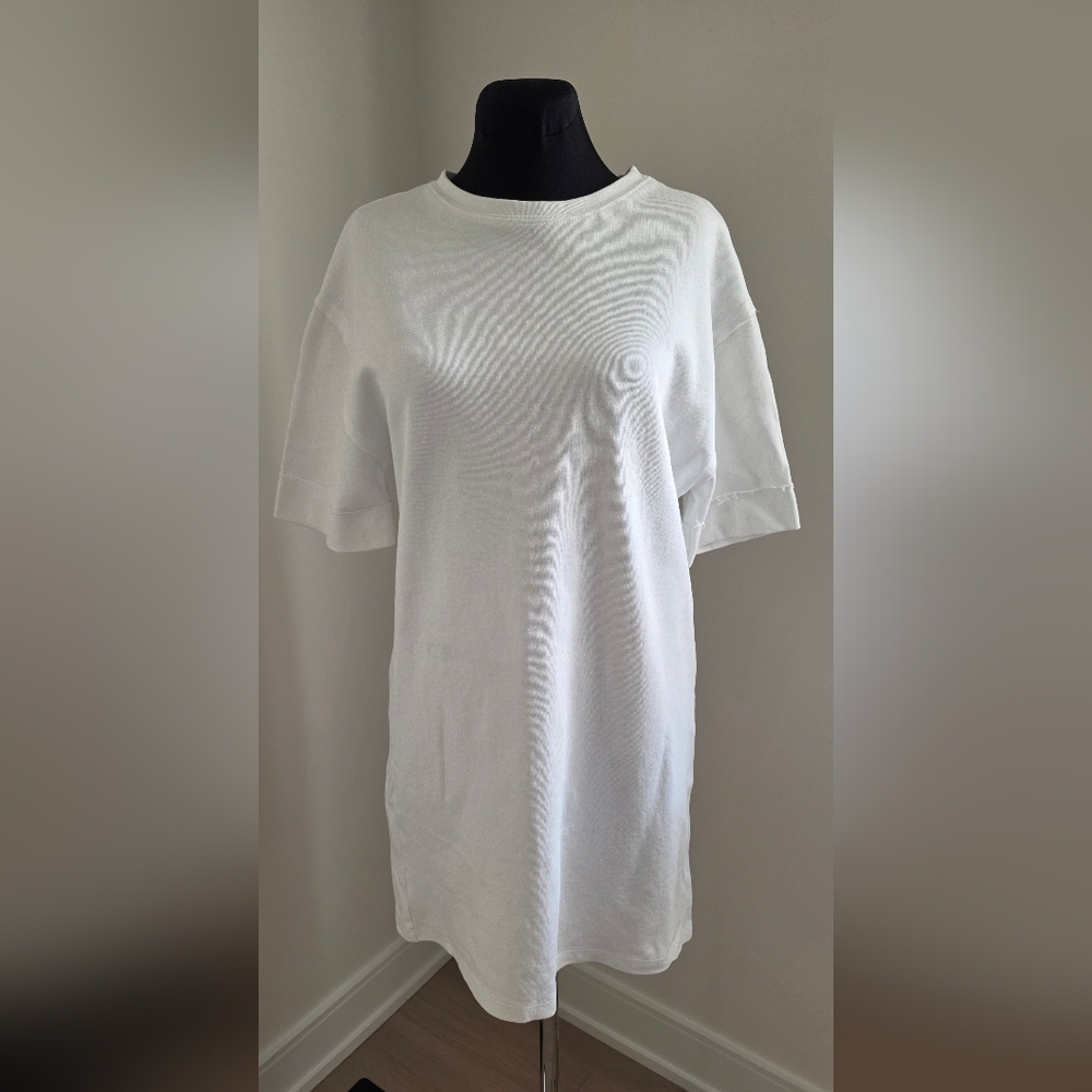 Zara Blokecore White Oversized Cotton T-shirt Dress S